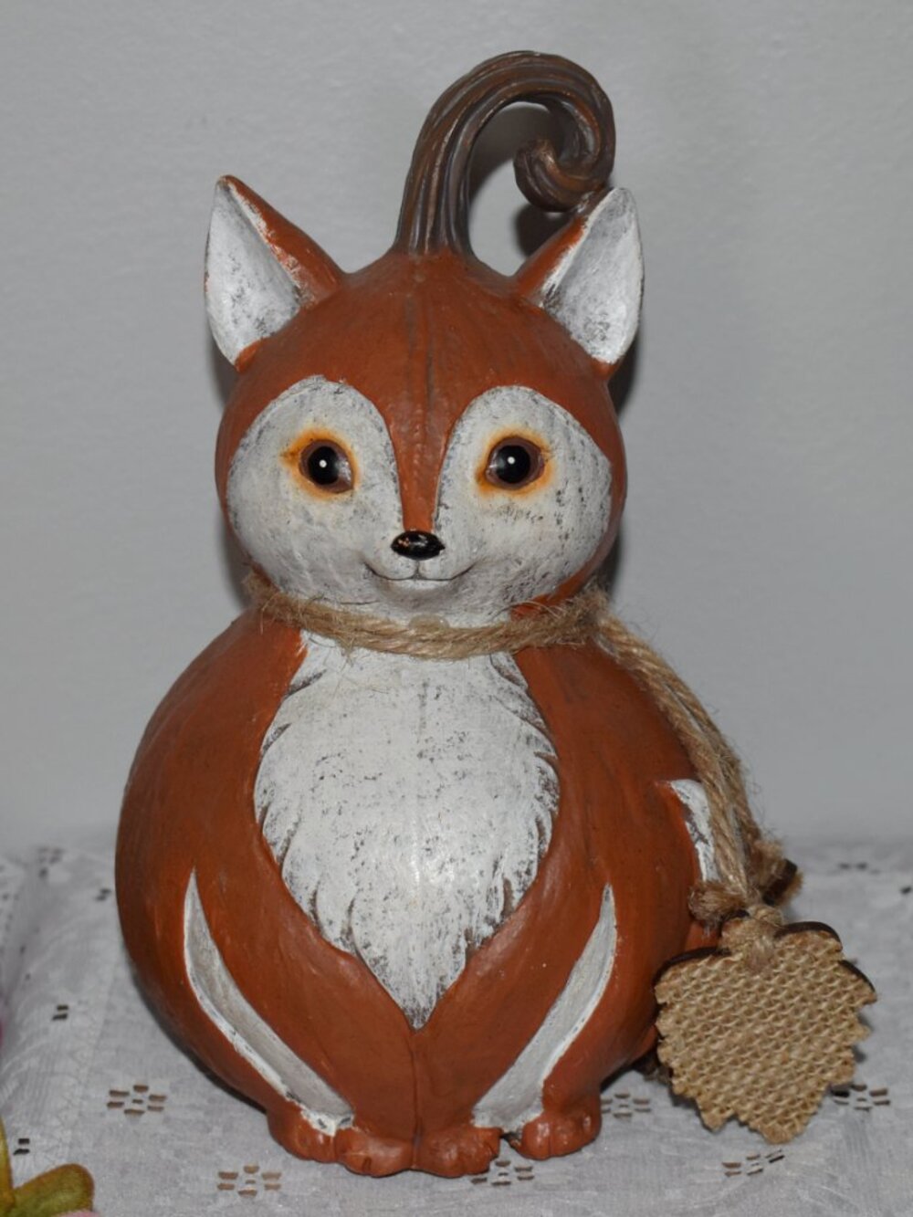 Whimsical Red Fox Pumpkin Rustic Cottage Farmhouse Halloween Fall Decor